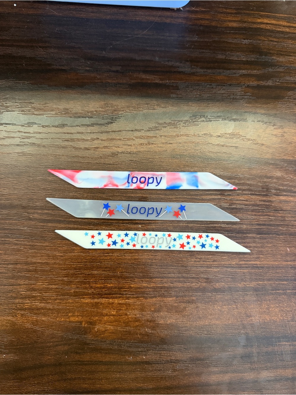 Loopy Case Red White Blue Patriotic Decorative Loops - Set of 3